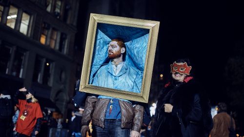 A man dressed as Van Gough. (AP)