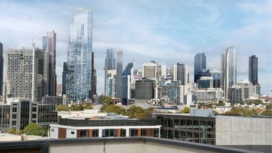 unusual real estate Melbourne skyline view