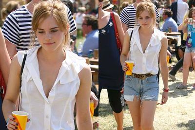 Confident and simple, Emma's girl-next-door charm shines through when she dresses down.<br/><br/><i>Emma Watson at Glastonbury Festival 2012 <br/>Image: Norman Scott/startraksphoto.com/Snappermedia </i>