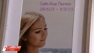 Kylie Thornton's late daughter Caitlin.