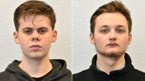 British men Oskar Dunn-Koczorowski, left, and Michal Szewczuk were members of British neo-Nazi group Sonnenkrieg Division; both were sentenced by a British court in 2019.