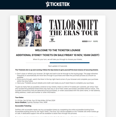 Taylor Swift tickets