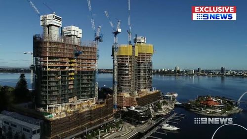 The multi-million dollar luxury apartments will be joined by the Ritz Carlton Hotel. Picture: 9NEWS