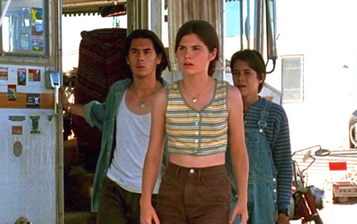 James Duval, Lisa Jakub and Giuseppe Andrews in a still from the 1996 film, Independence Day.