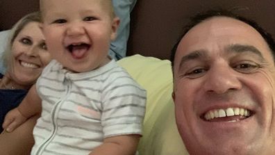 Shannon Noll, wife Rochelle, son Colton, selfie, Instagram