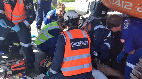 Man has leg torn off in Sydney construction accident