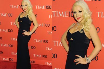 By April 2013, Christina's cleavage-bearing dress showed off her skinnier bod at the Time 100 Gala. <br/><br/>According to the pop star, fitness was not a huge factor in her slim-down: "If I can squeeze in a workout, great. If not, that's OK too. Oh, and running after my son all day is pretty good exercise." <br/><br/>