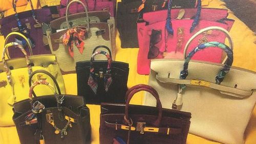 The handbag collection said to have been purchased by Lee.