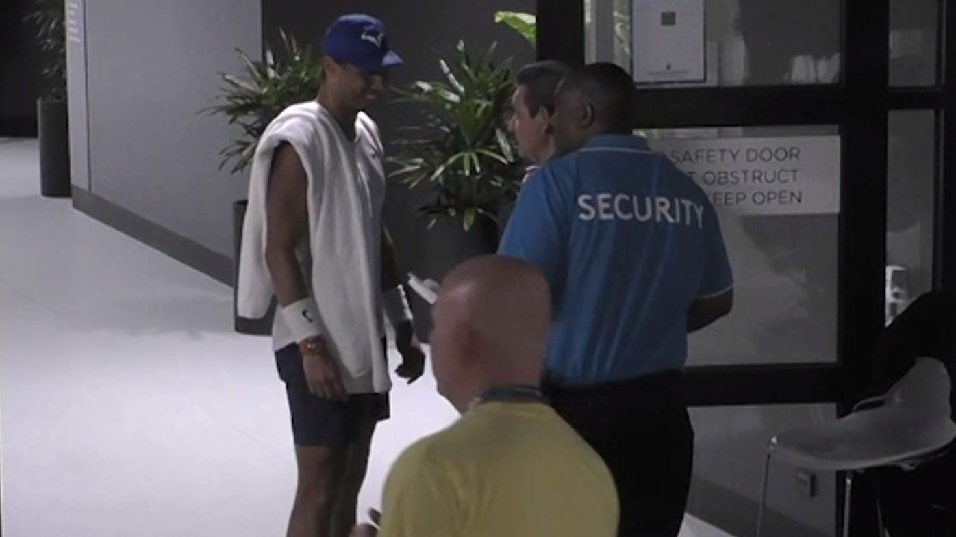 Rafael Nadal follows in Roger Federer's footsteps with hilarious Aus Open security guard denial