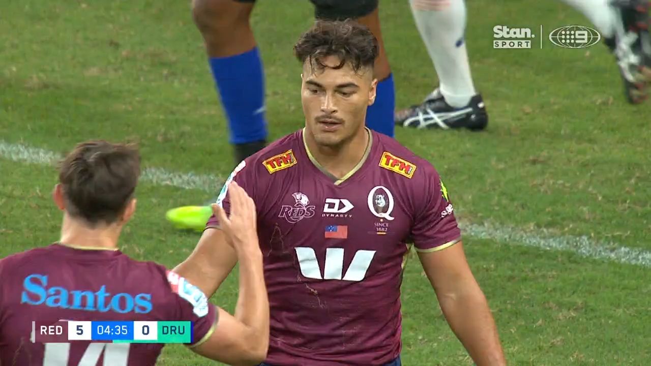 Jordan Petaia sets tongues wagging after sizzling performance at fullback for Queensland Reds
