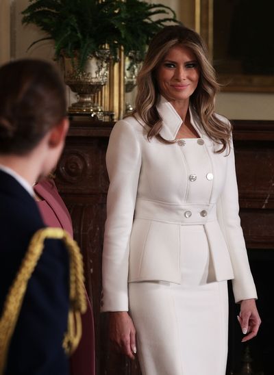 Melania Trump in Karl Lagerfeld at The White House.