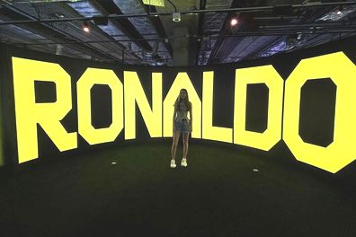 An exhibit at the CR7 Museum in Hong Kong.