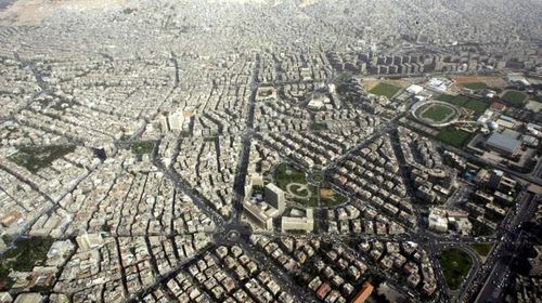 An aerial shot of Damascus in 2007, four years before civil war broke out. (Getty)