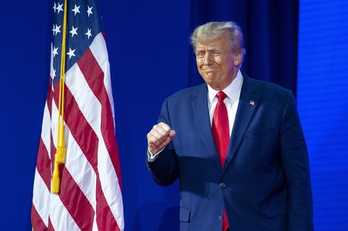 Former President Donald Trump arrives to speak at the Conservative Political Action Conference, CPAC 2023, Saturday, March 4, 2023, at National Harbor in Oxon Hill, Md. (AP Photo/Alex Brandon)