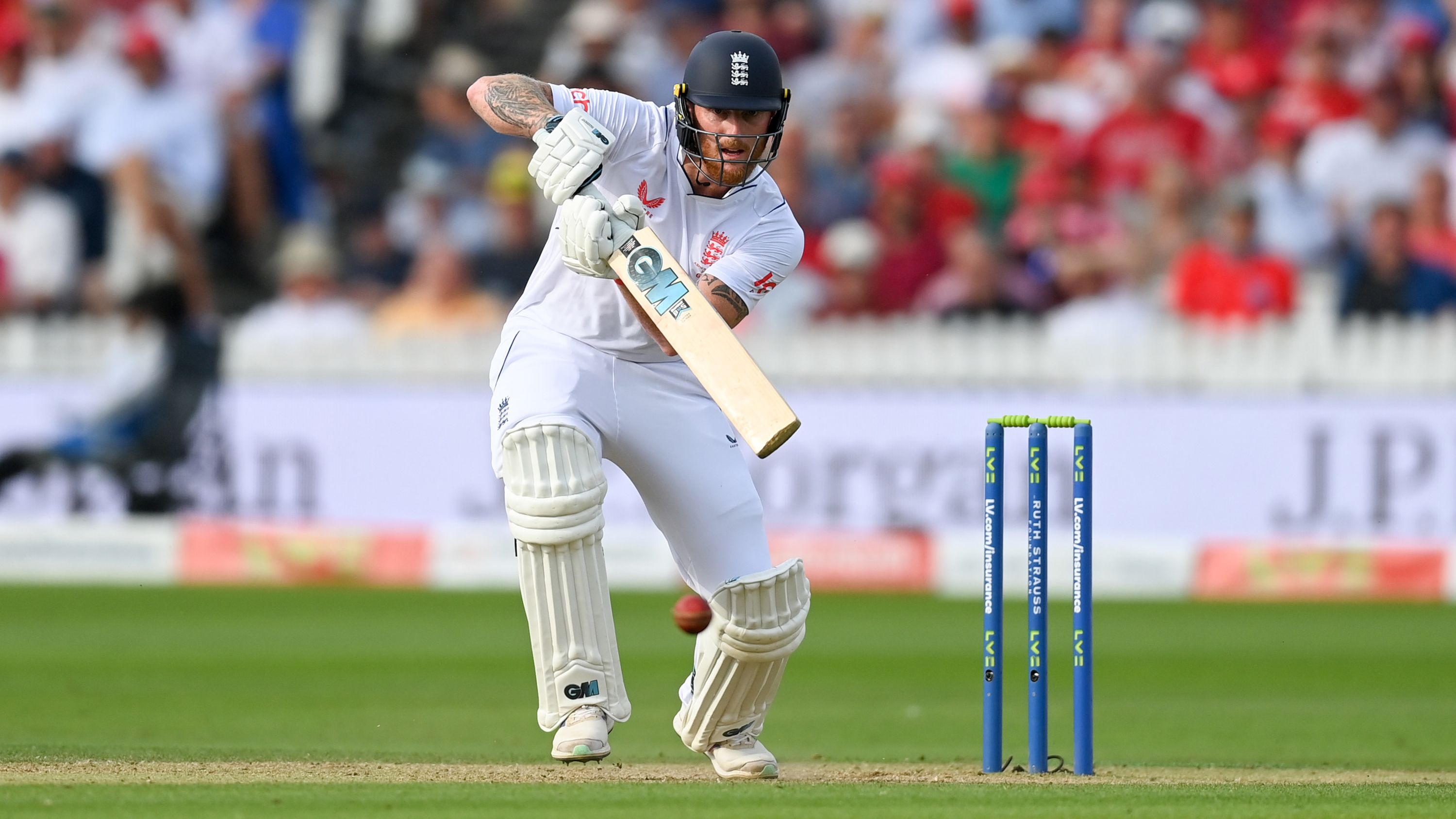 LONDON, ENGLAND - JUNE 29: Ben Stokes of England batting during Day Two of the LV= Insurance Ashes 2nd Test match between England and Australia at Lord&#x27;s Cricket Ground on June 29, 2023 in London, England. (Photo by Gareth Copley/Getty Images)