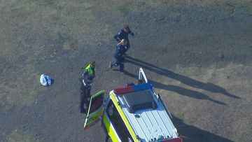 A pilot has escaped uninjured after a helicopter crashed into a dam in the Queensland&#x27;s Scenic Rim.﻿The man walked out of the wreckage and the water onto the shore after the crash, which occurred before 3pm at a private property on Tarome Road in Tarome.