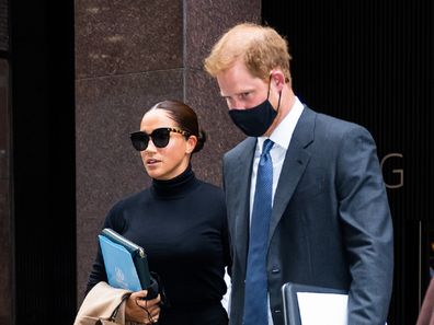 Harry and Meghan mid town New York