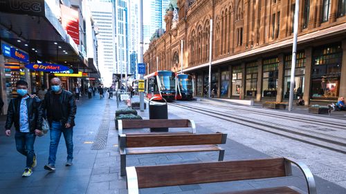 An empty Sydney CBD during lunchtime