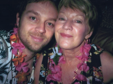 Darren Hayes with his mother Judy in 2005 in Hawaii.