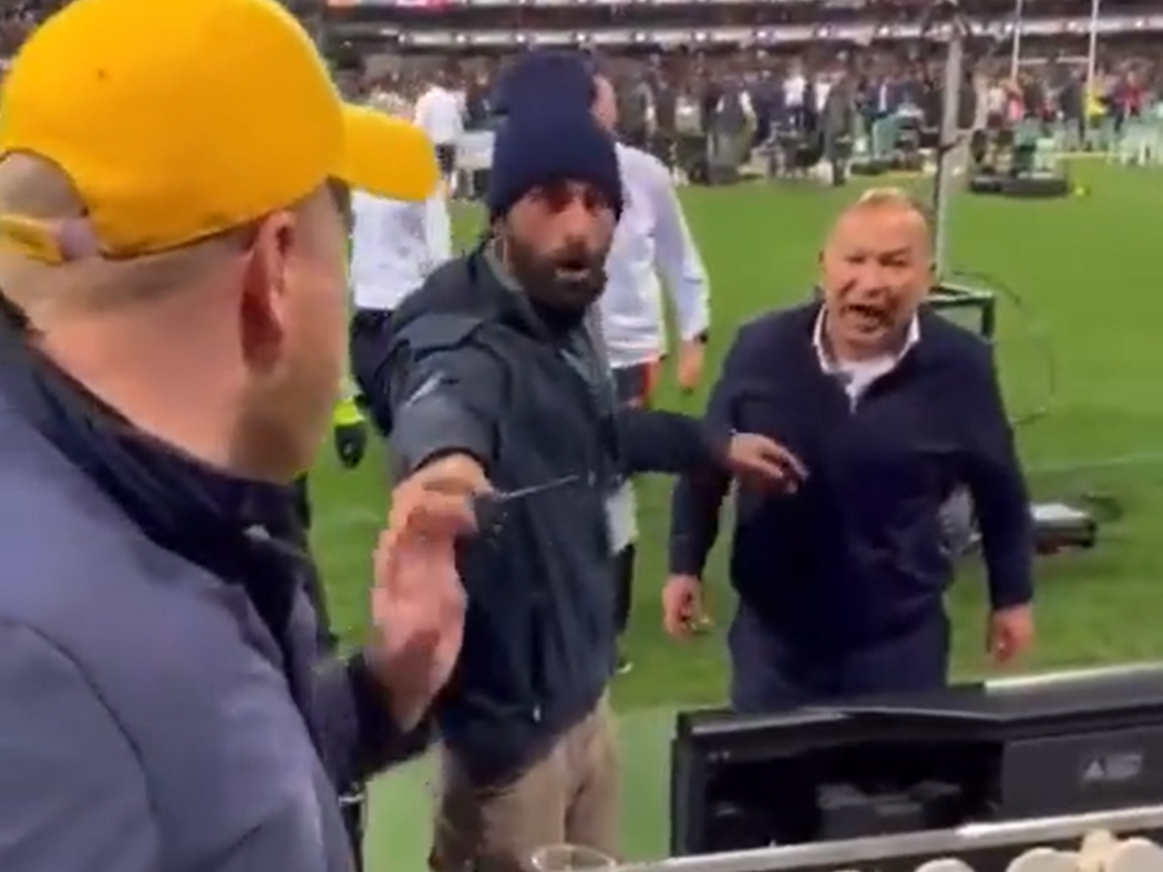 'Traitor' heckle prompts enraged England coach Eddie Jones to confront Wallabies fan