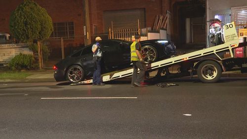 police spotted a black Audi sedan on Ferndell Street in nearby Guildford.