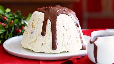 Chocolate ice-cream pudding