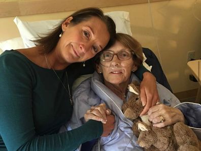 Layne Beachley with her biological mother Tina Gardner shortly before she died from ovarian cancer in 2017.