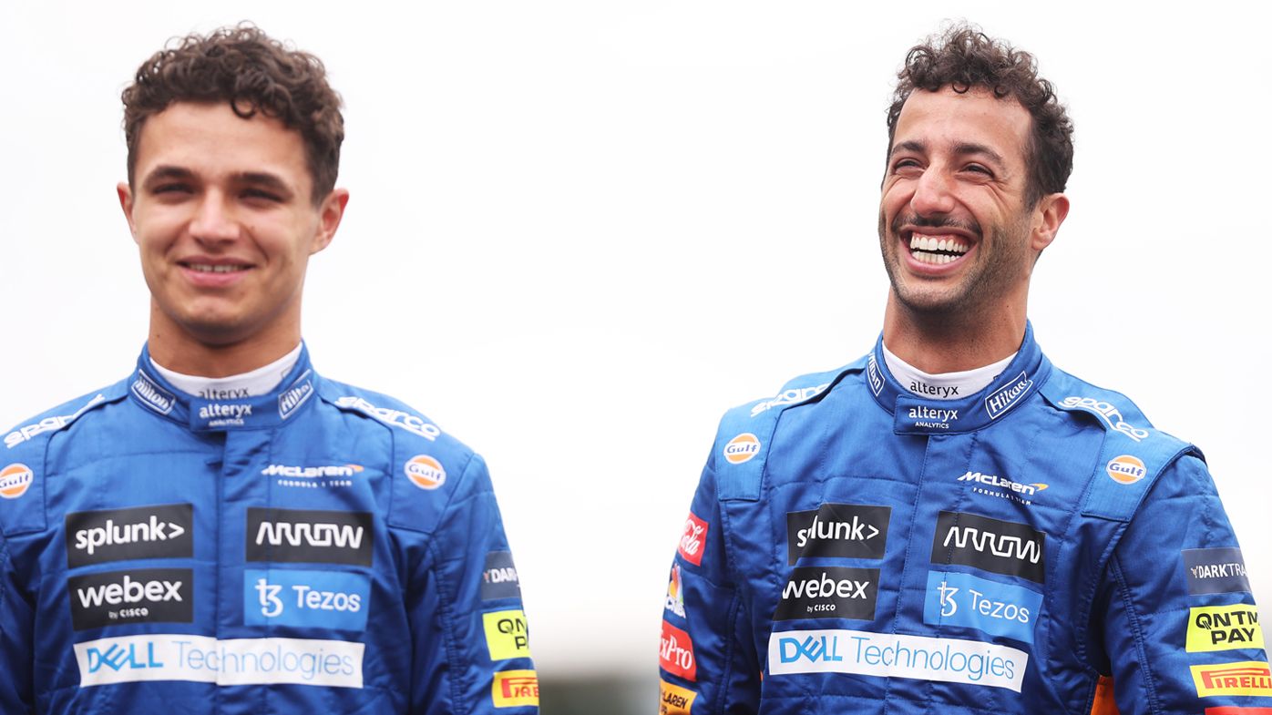 Lando Norris and Daniel Ricciardo at the British Grand Prix 