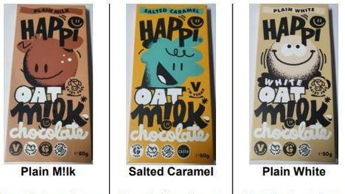 T﻿hree varieties of vegan and dairy-free chocolate have been recalled due to an undeclared allergen.