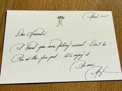 Amanda Hirsch shared the contents of Meghan Markle, Duchess of Sussex's letter with her fans.