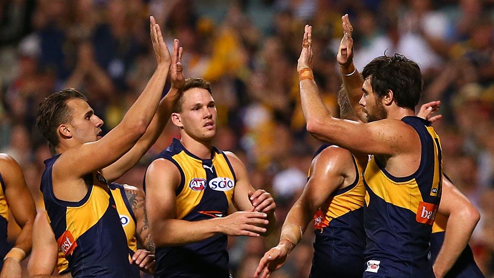 Josh Kennedy kicked three final term goals for the Eagles. (Getty Images)
